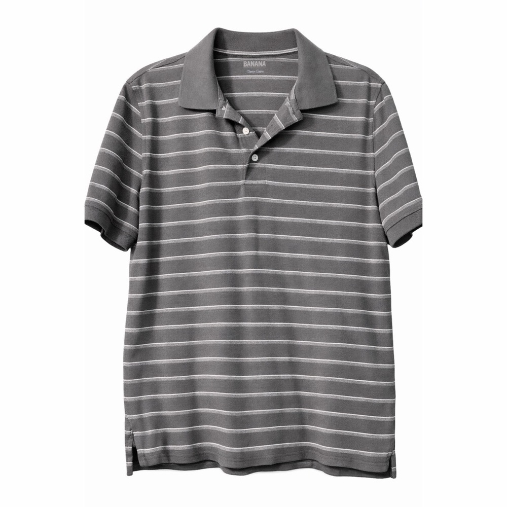 Croft & Barrow Striped Pique Polo Spring Casual Shirt Men’s M